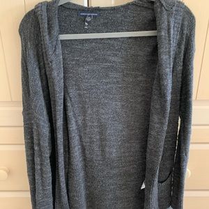 American Eagle Cardigan sweater with hoodie